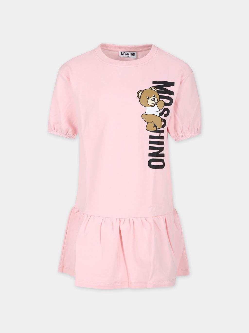 Robe rose pour fille avec Teddy Bear